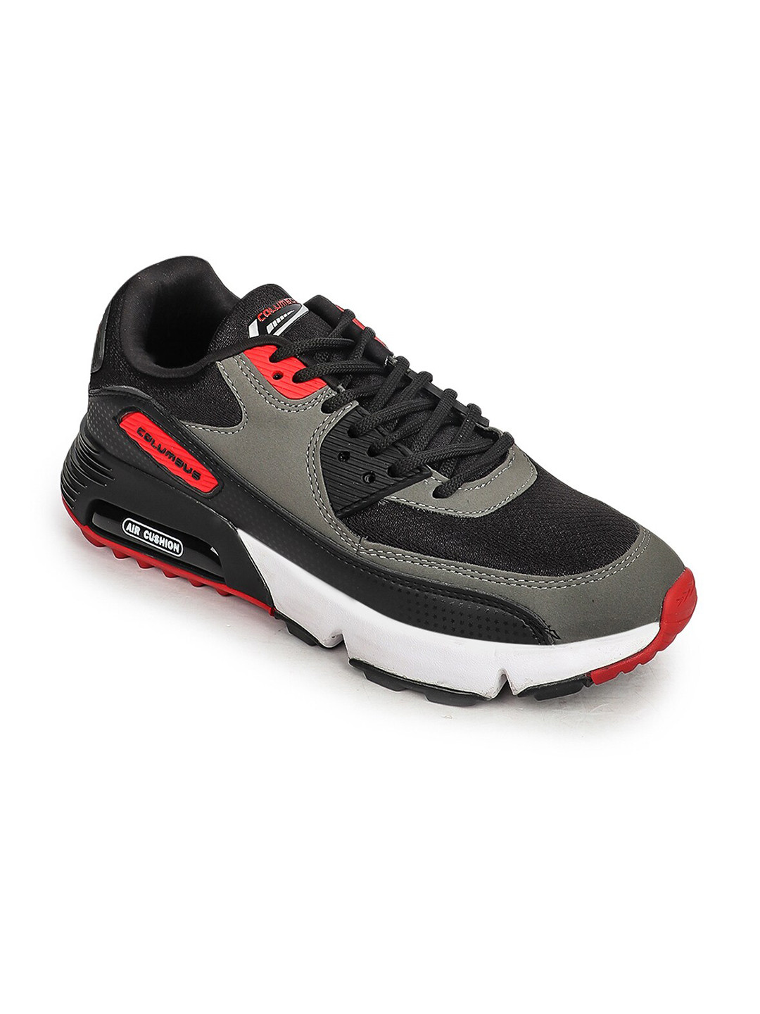 

Columbus Men Black Mesh Running Non-Marking Shoes