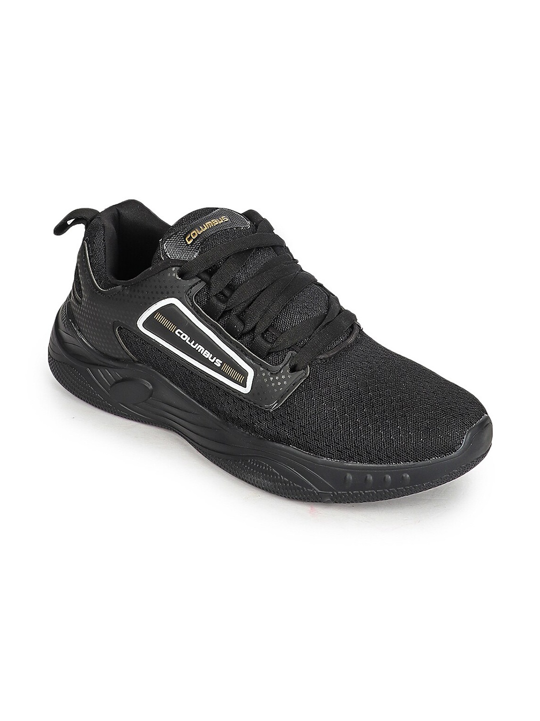

Columbus Men Black Mesh Running Non-Marking Shoes