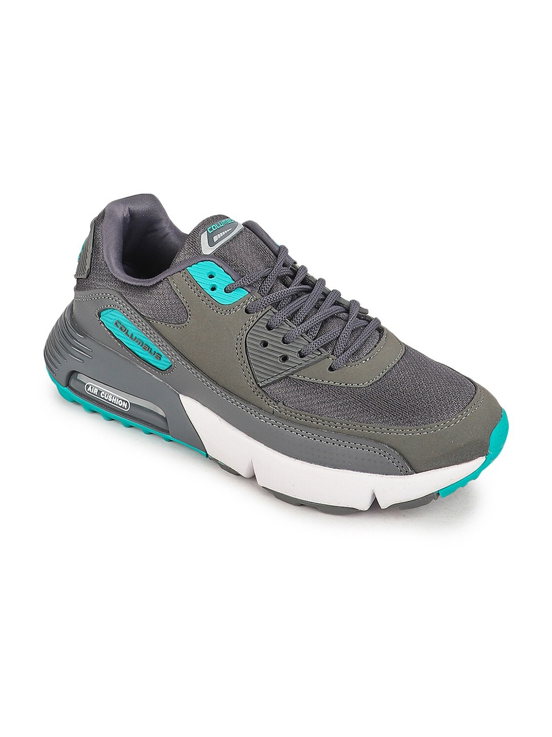 

Columbus Men Grey Mesh Running Non-Marking Shoes