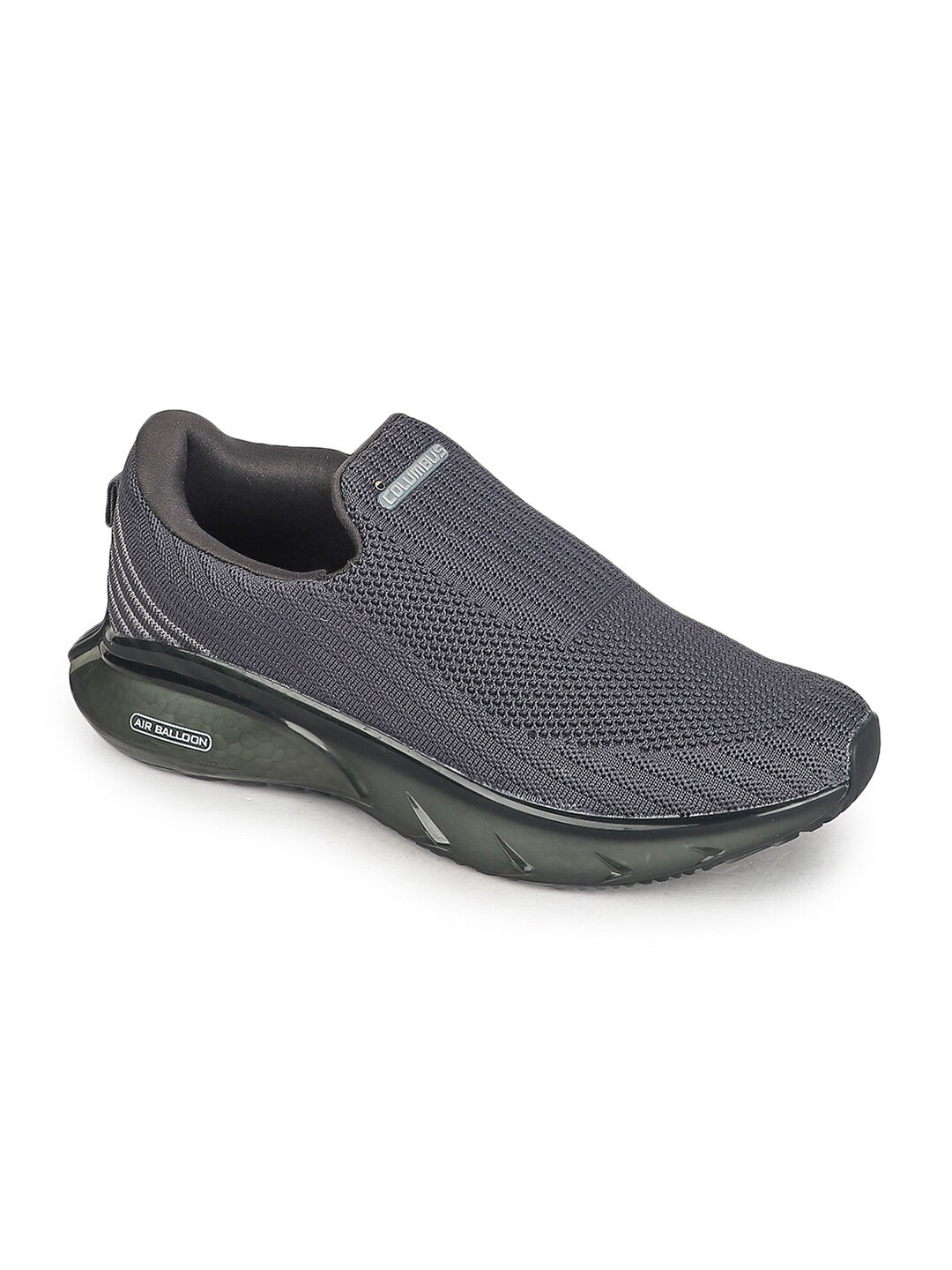 

Columbus Men Grey Textile Running Non-Marking Shoes