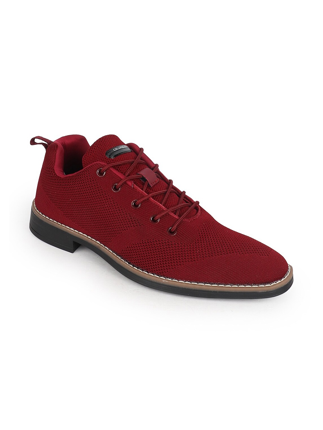 Columbus Men Red Mesh Running Non-Marking Shoes