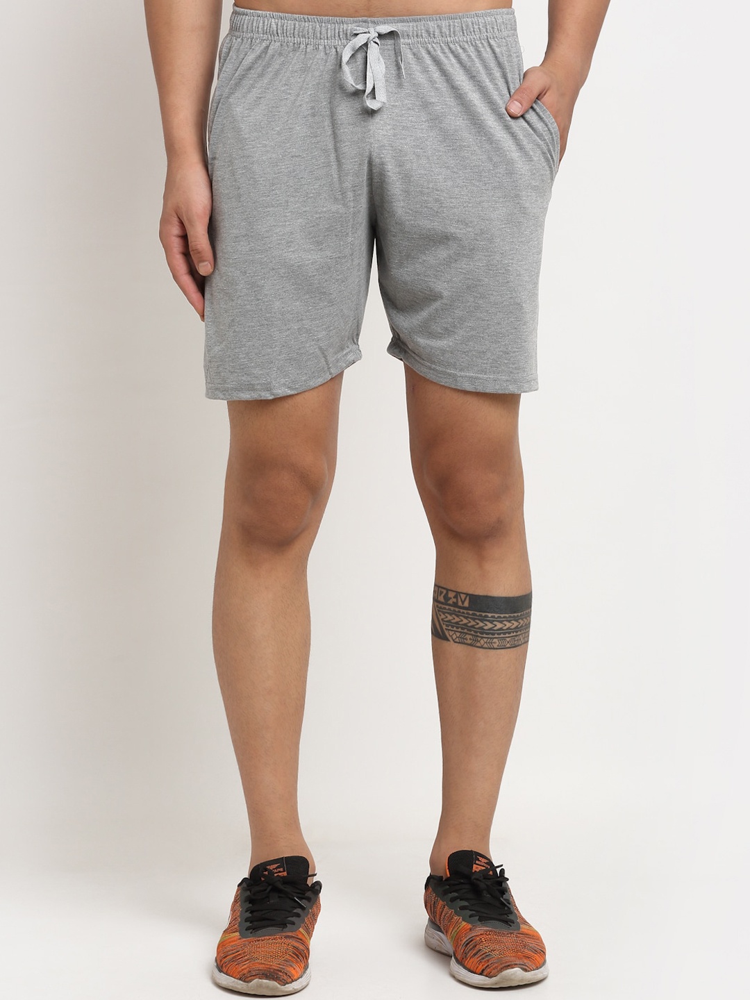 

VIMAL JONNEY Men Grey Cotton Regular Shorts