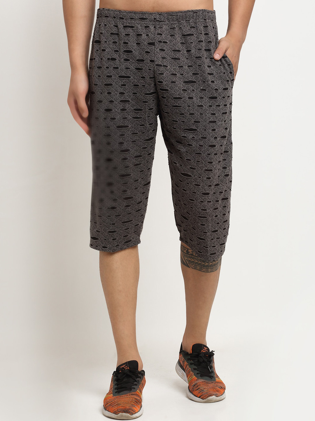 

VIMAL JONNEY Men Black Printed Regular Shorts