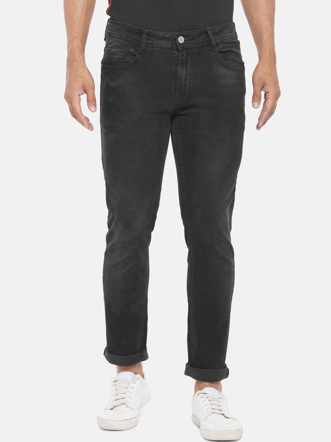 

BYFORD by Pantaloons Men Black Tapered Fit Low-Rise Jeans