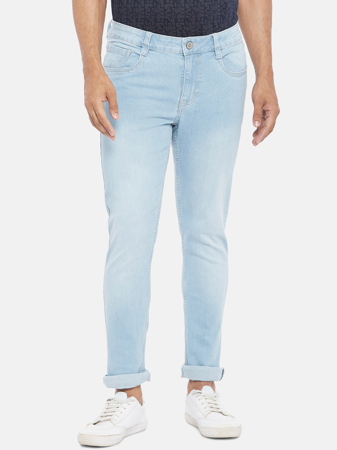 

BYFORD by Pantaloons Men Blue Tapered Fit Low-Rise Jeans