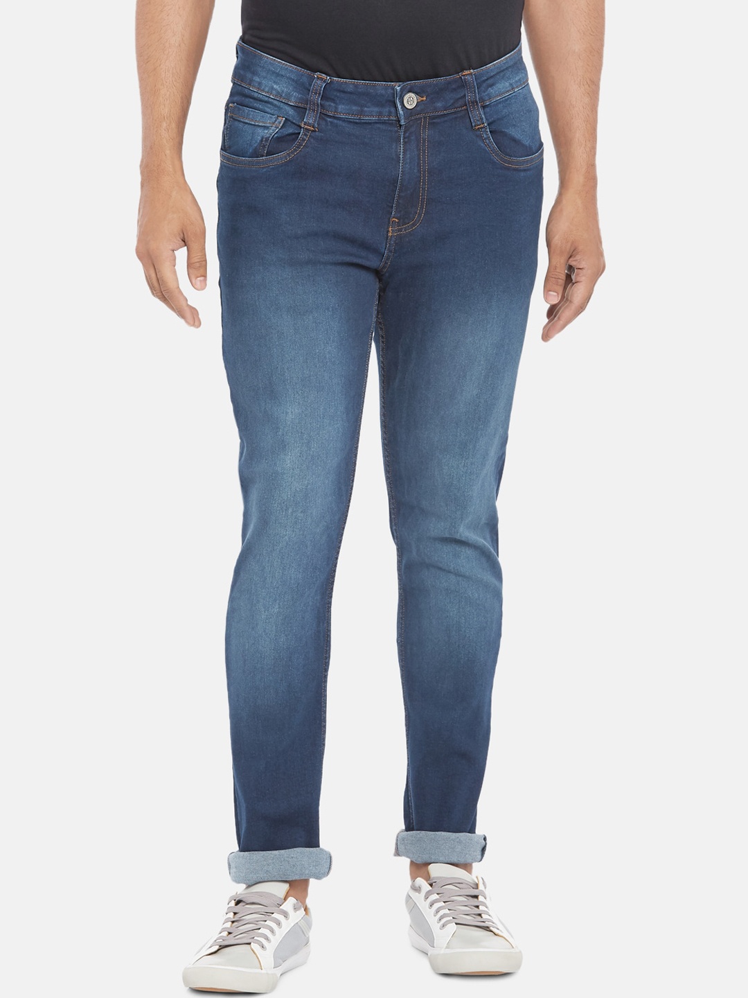

BYFORD by Pantaloons Men Blue Tapered Fit Low-Rise Light Fade Jeans