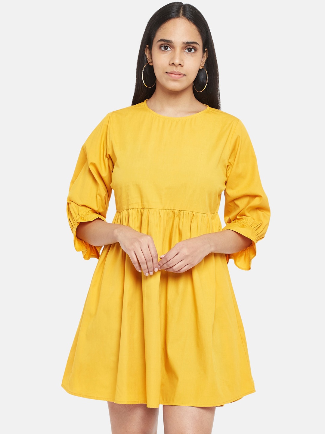 

People Woman Mustard Yellow Dress
