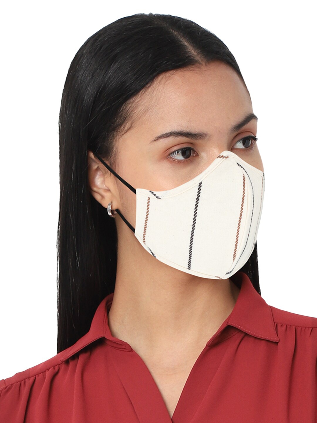 

Allen Solly Women Beige & Brown Striped 3-Ply Pure Cotton Protective Outdoor Masks