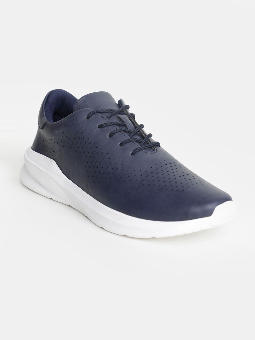 

HIGHLANDER Men Blue Perforations PU Sneakers