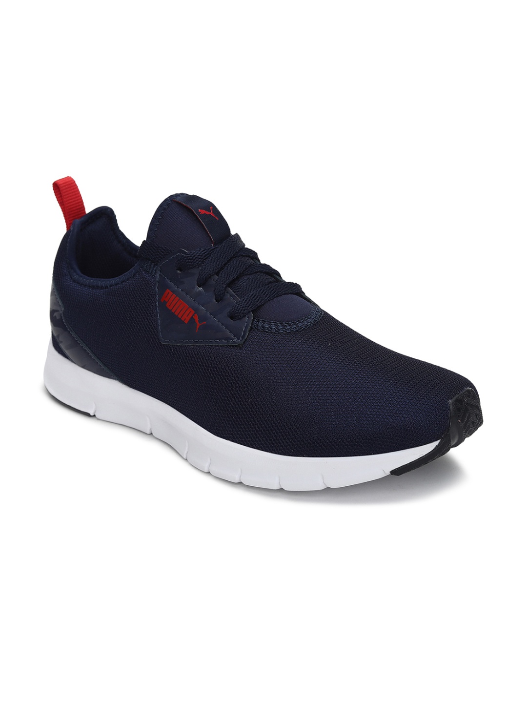 

Puma Men Navy Blue Woven Design Slip-On Sneakers