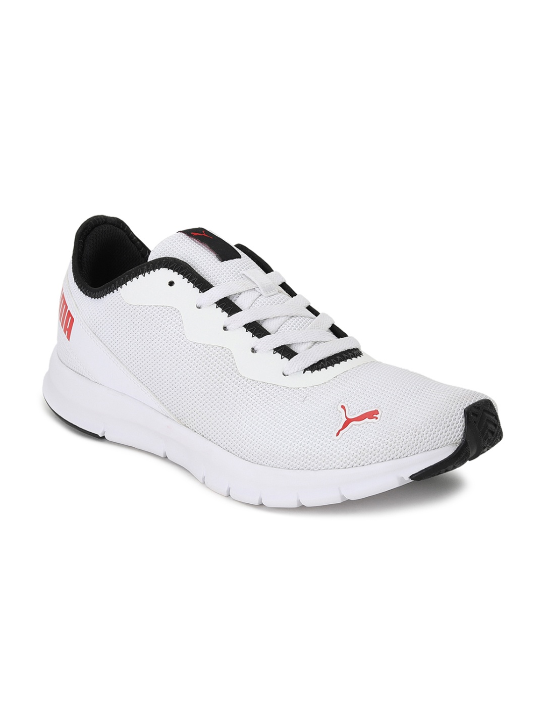 

Puma Men White & Red Woven Design Sneakers