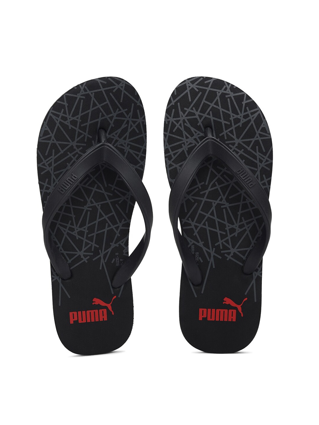

Puma Unisex Black Printed Jog V2 Thong Flip-Flops