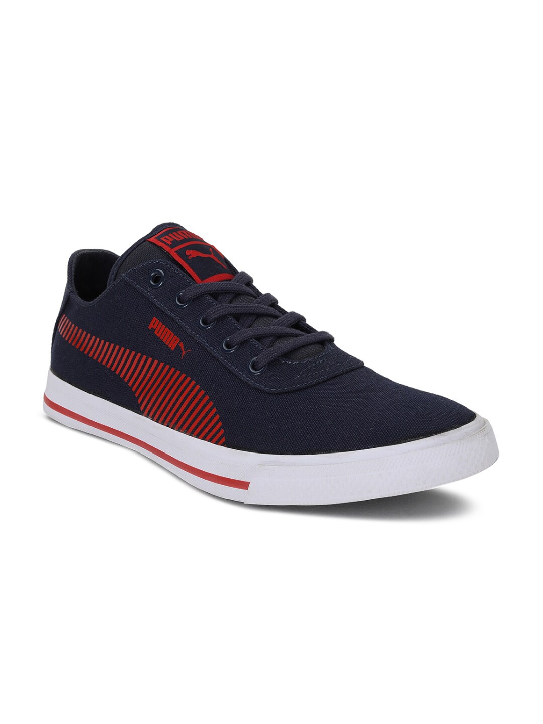 

Puma Unisex Navy Blue & Red Printed Sneakers