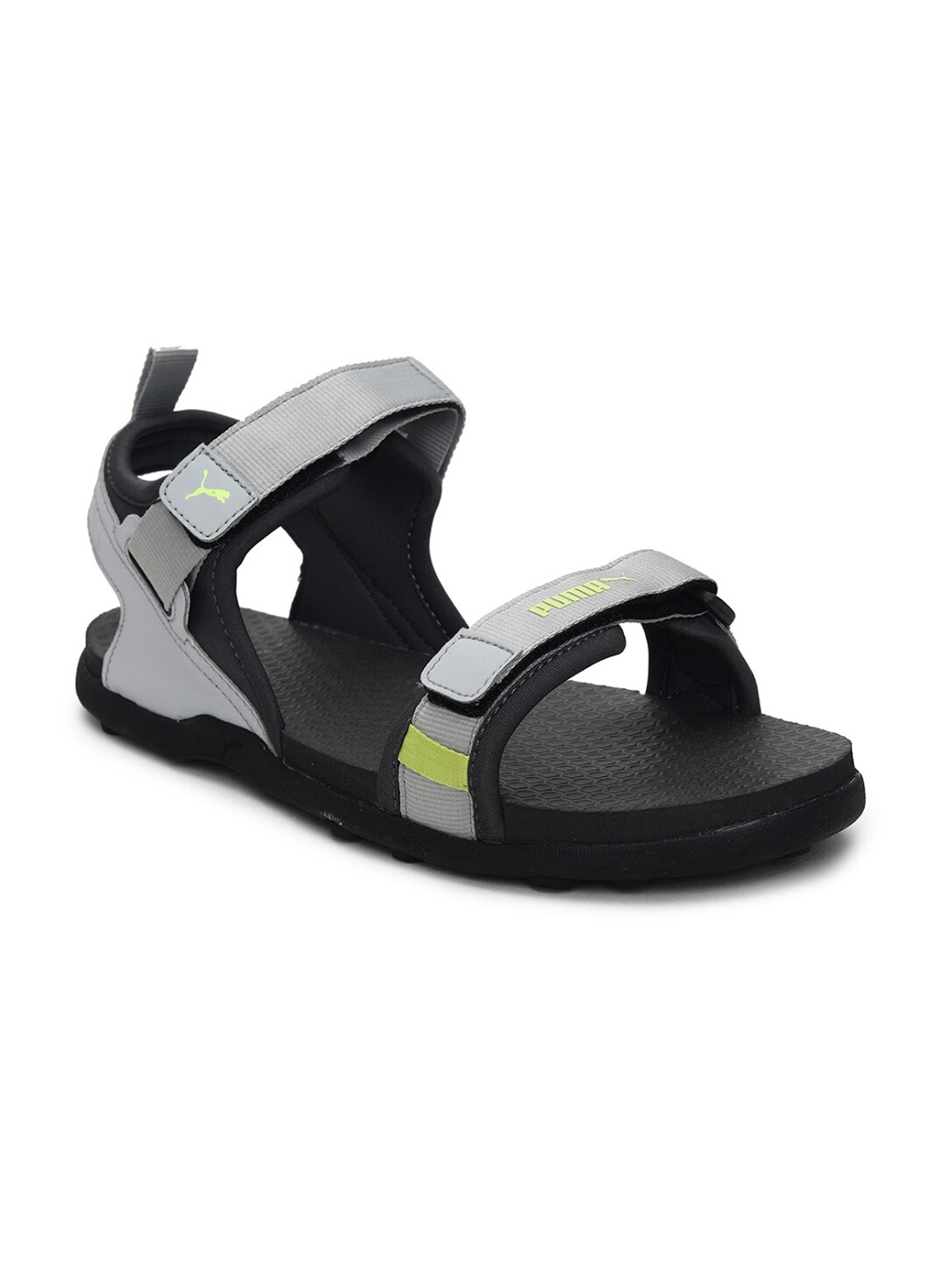 

Puma Men Grey & Black Printed Sports Sandals