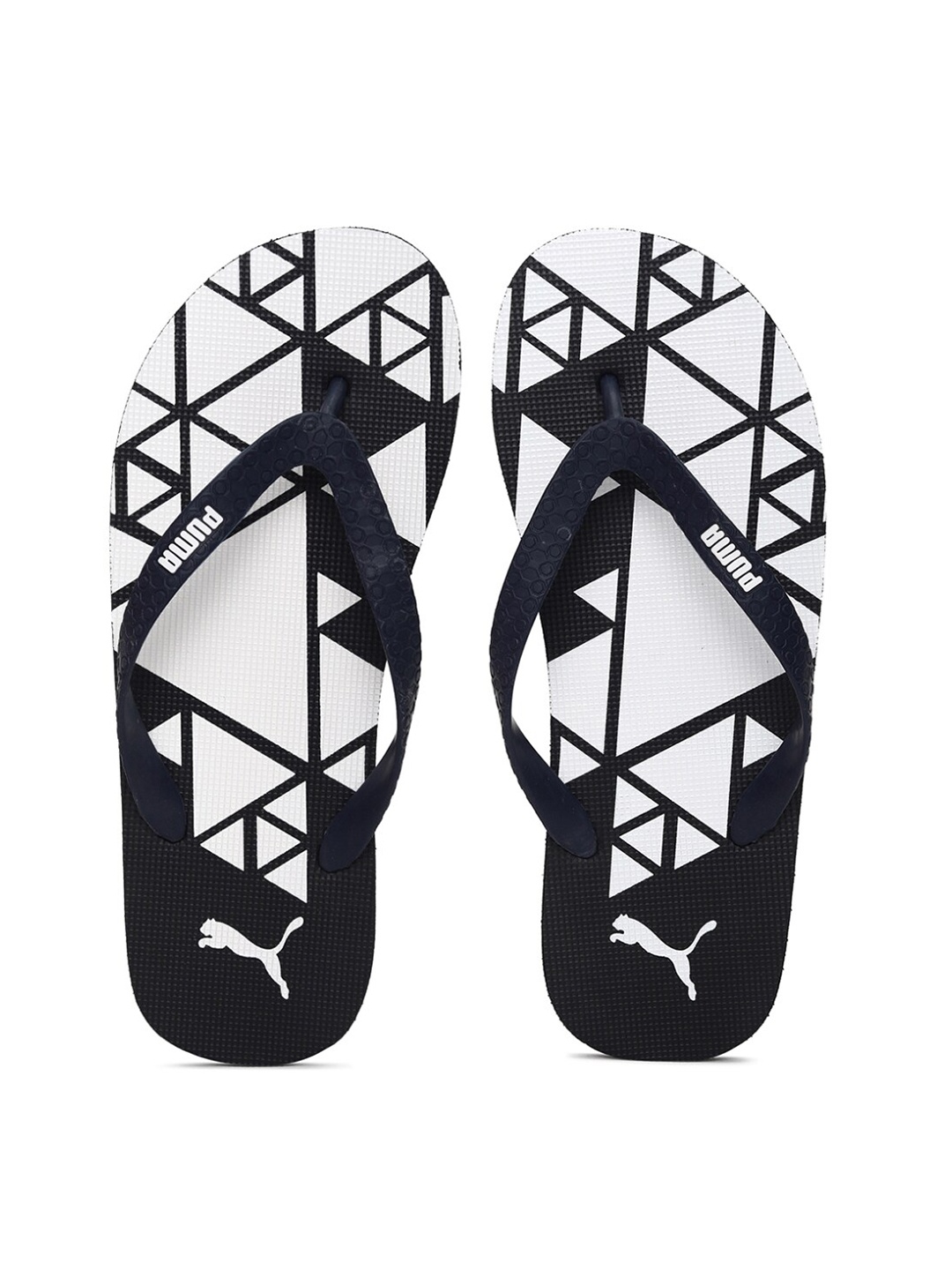 

Puma Unisex Blue & White Printed Thong Flip-Flops