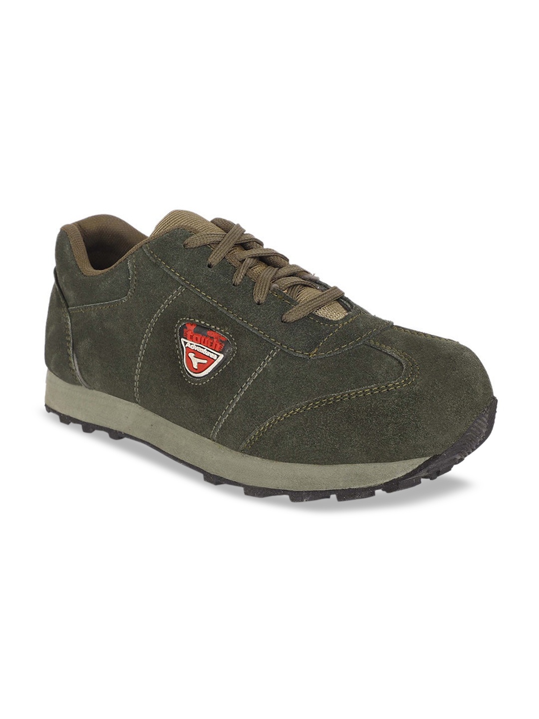 

Woakers Men Green Leather Sneakers