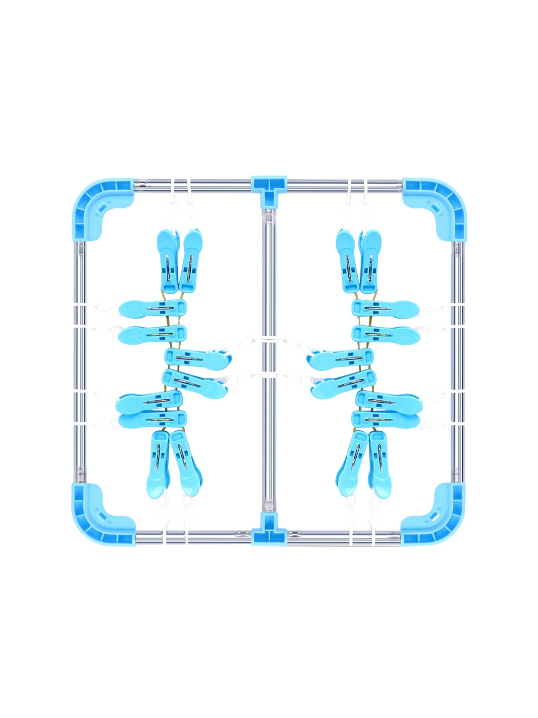 

POKORY Kids Blue & White Solid Clip Hanger