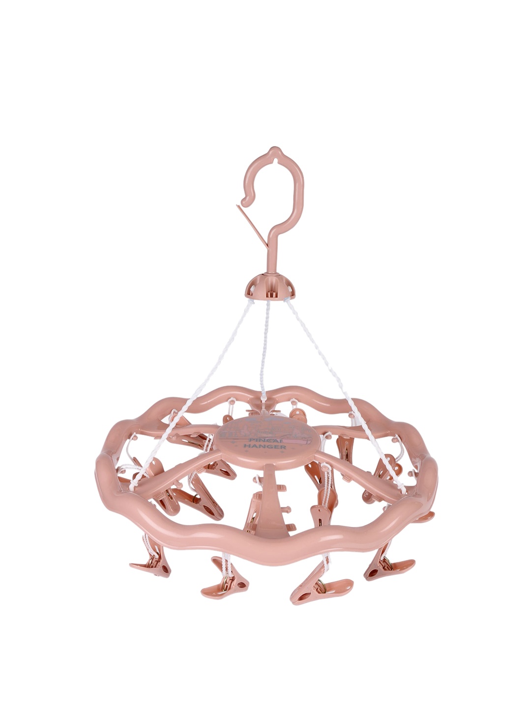 

POKORY Kids Pink & White Solid Cloth Drying Hanger Stand