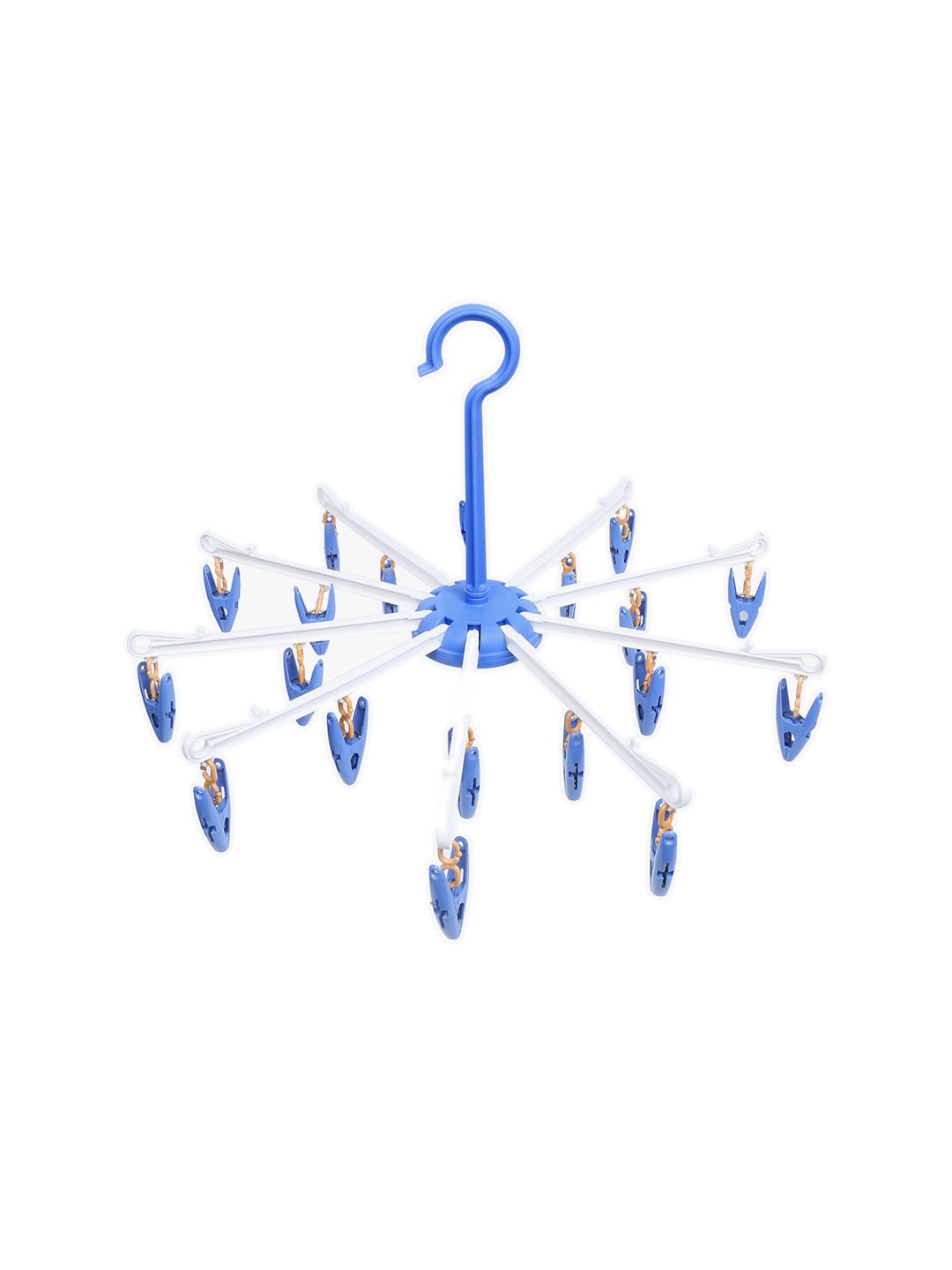 

POKORY Blue & White Solid Cloth Drying Hanger Stand