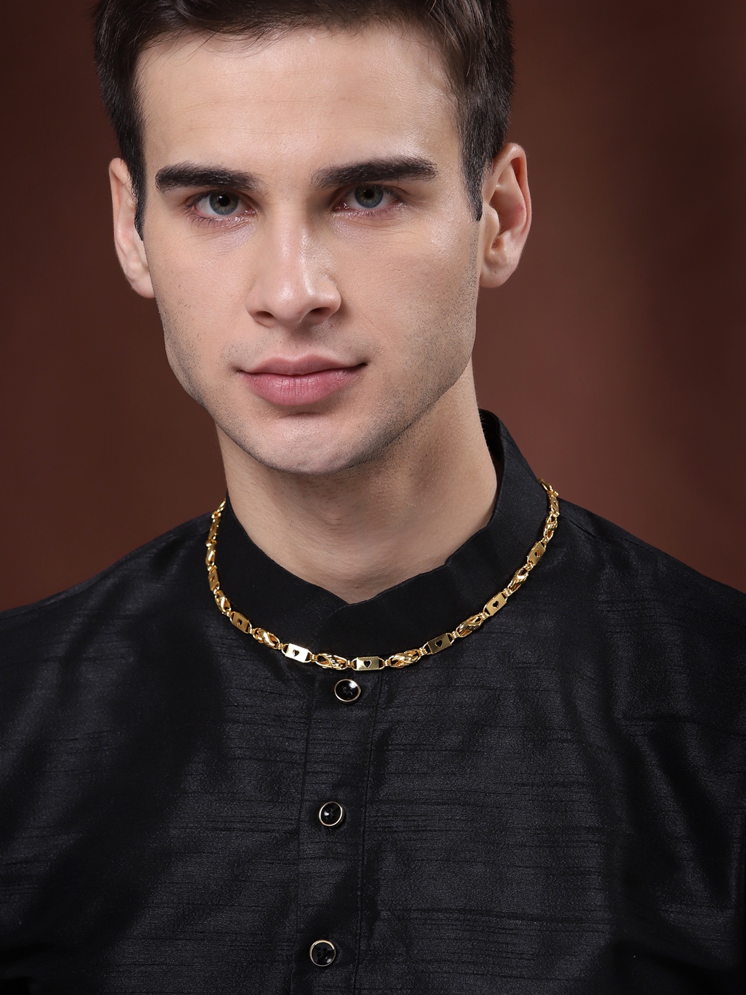 

PANASH Men Gold-Toned Gold-Plated Handcrafted Chain