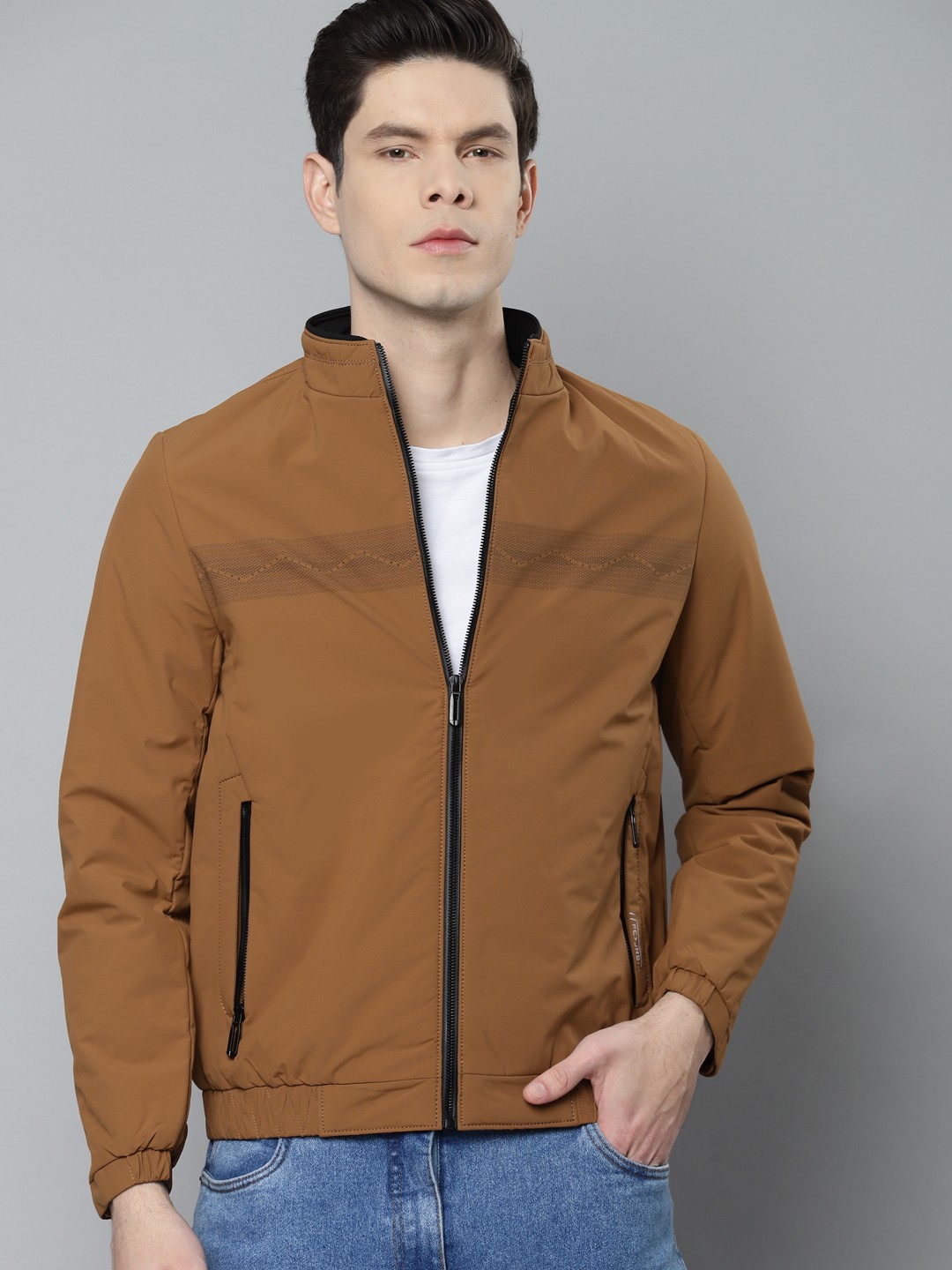 

Fort Collins Men Rust Brown Bomber Jacket