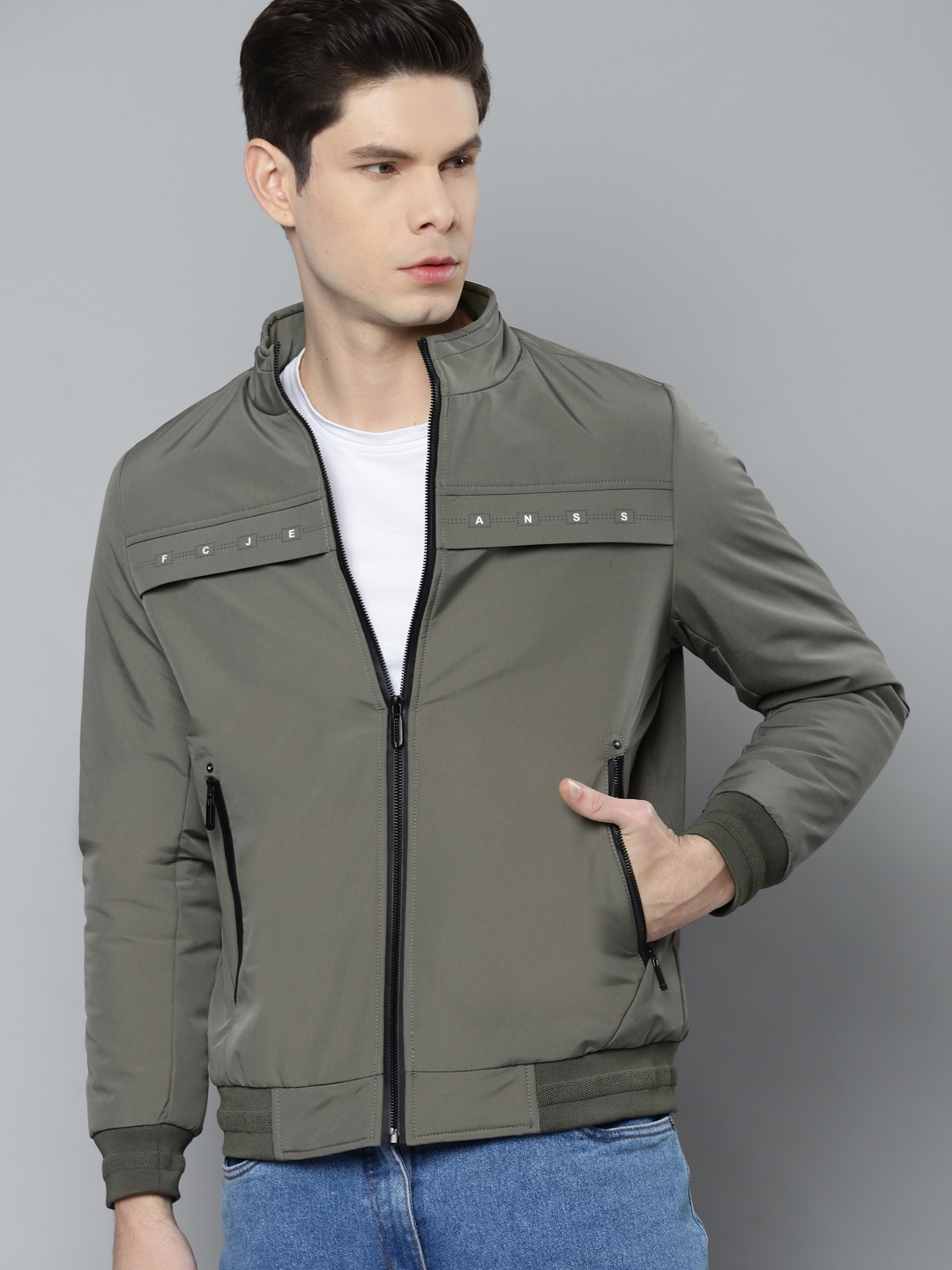 

Fort Collins Men Grey Sporty Jacket