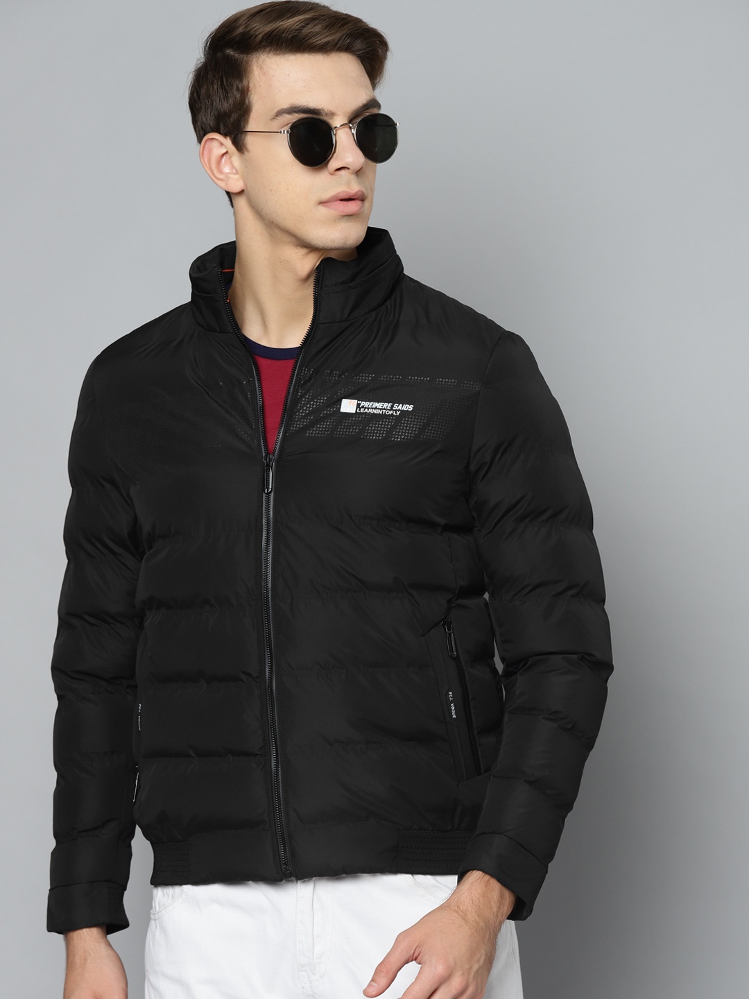 

Fort Collins Men Black Solid Lightweight Padded Jacket