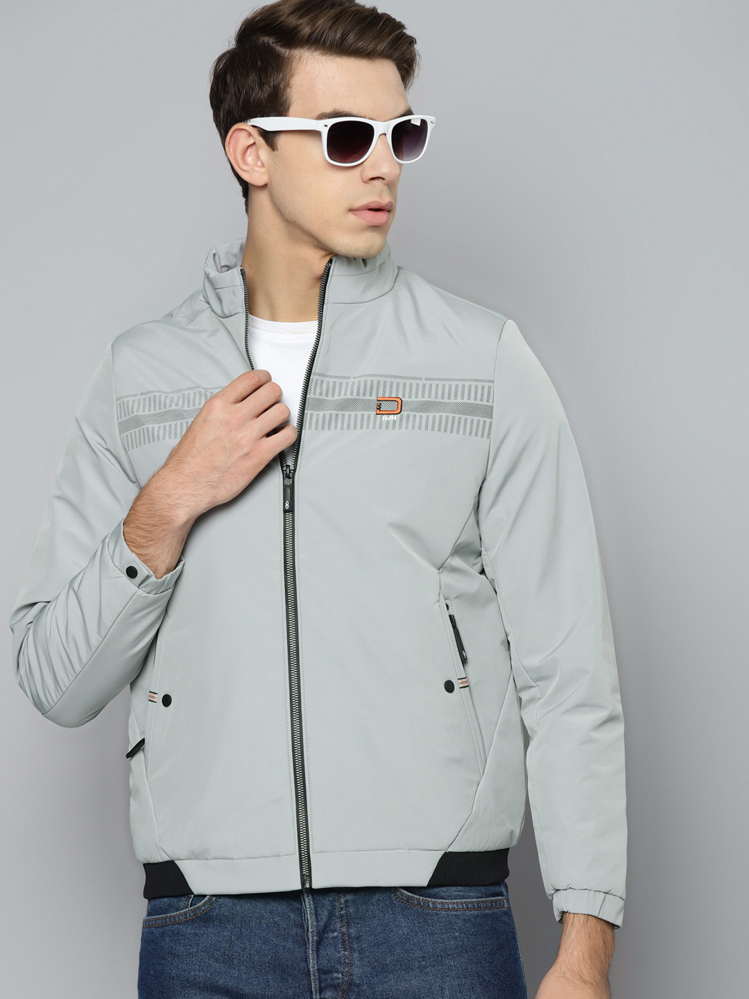 

Fort Collins Men Grey Lightweight Bomber Jacket