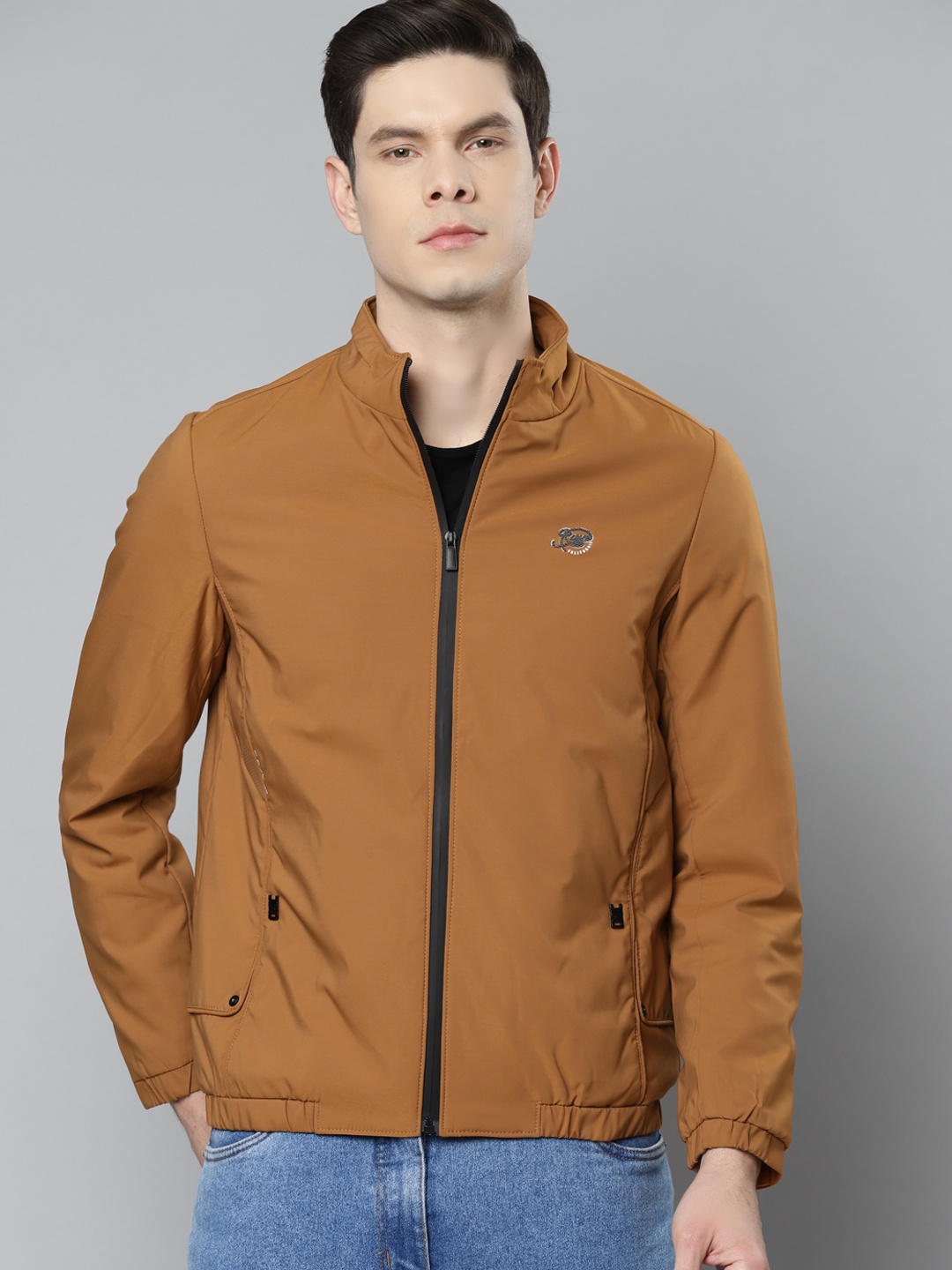

Fort Collins Men Mustard Brown Solid Tailored Jacket