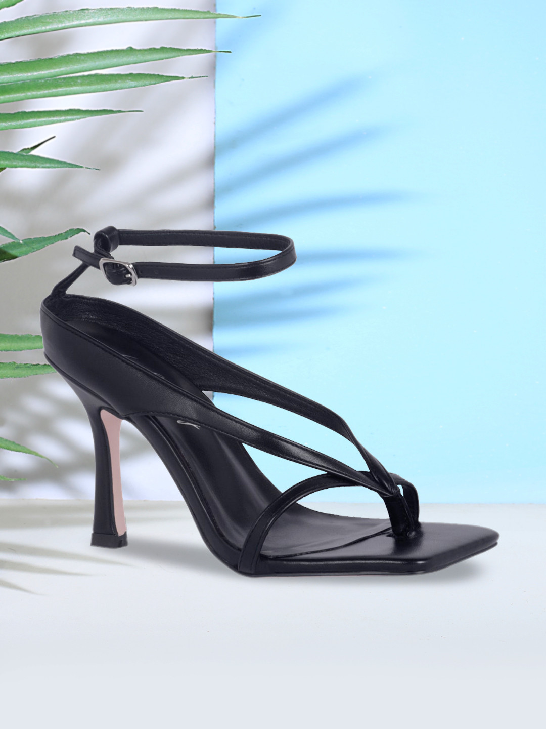 

London Rag Black Stiletto Sandals