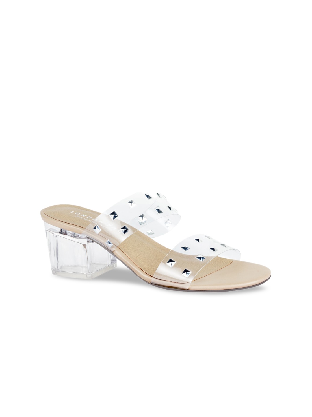 

London Rag Tan Embellished Party Block Heel Sandals