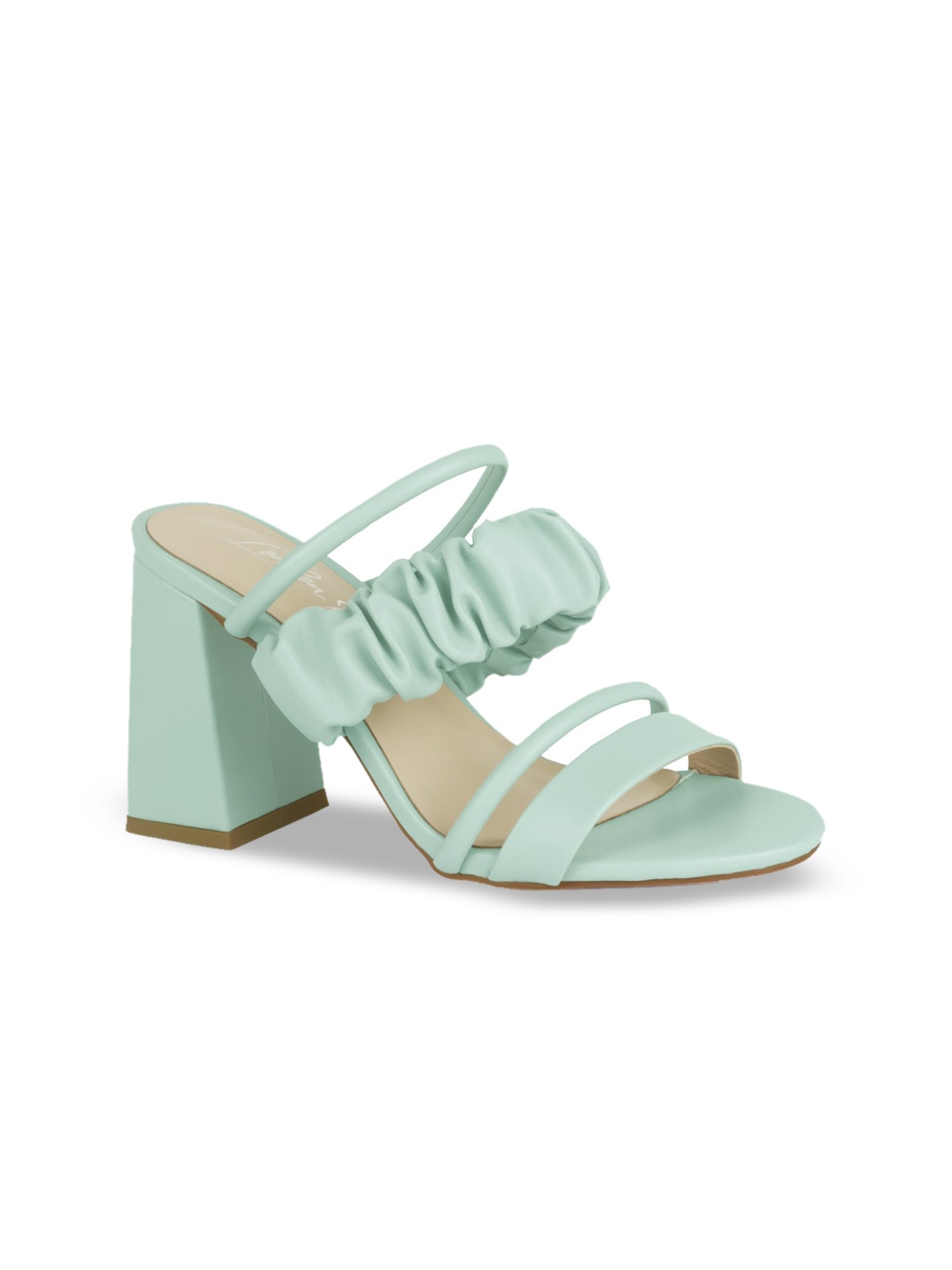 

London Rag Woman Green Block Heel Sandals