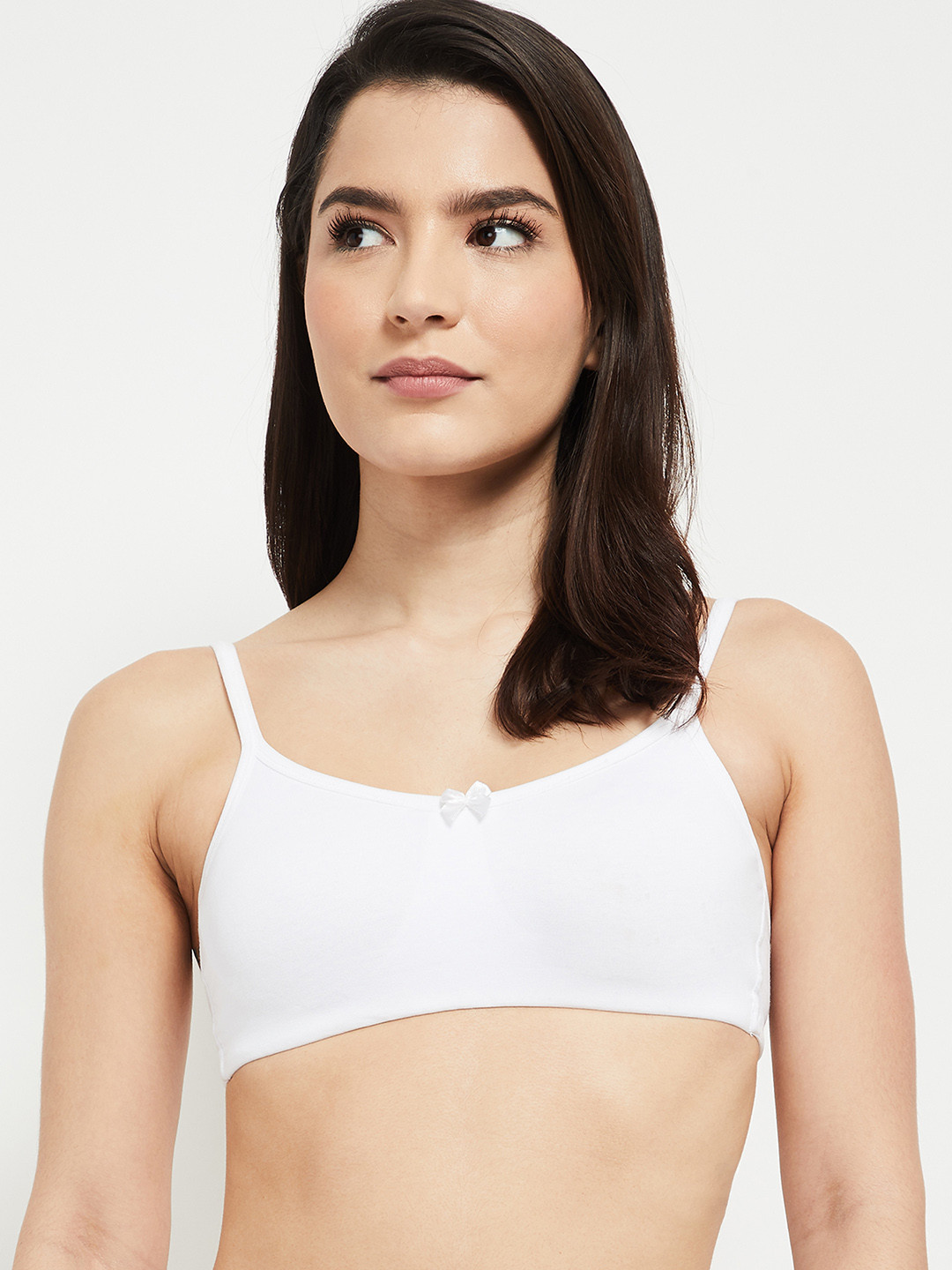 

max White Solid Lightly Padded Everyday Bra