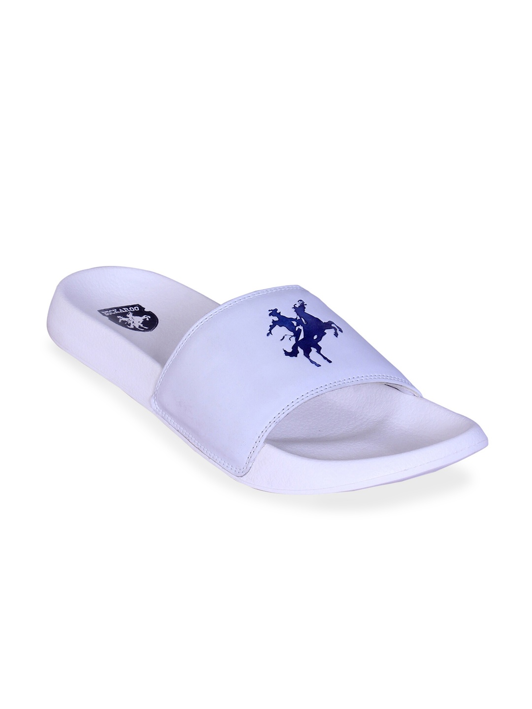 

Buckaroo Men White & Blue Printed Casual Sliders