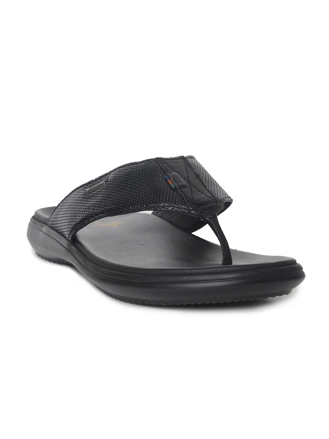 

Buckaroo Men Black Genuine Leather Open Sandals