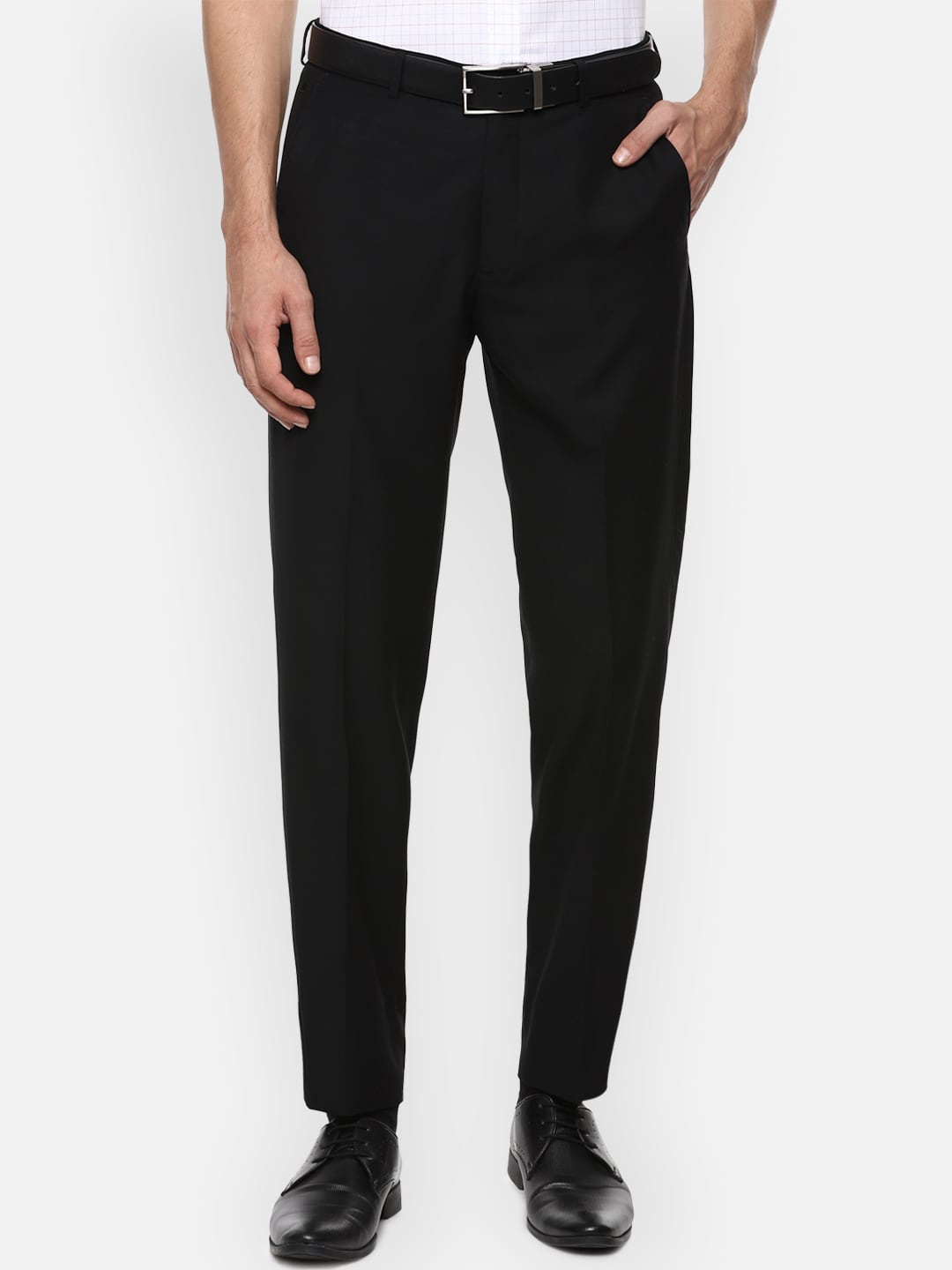 

Louis Philippe Men Black Formal Trousers