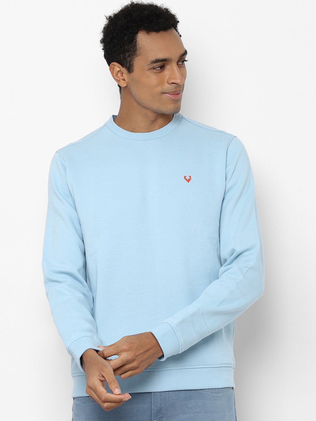 

Allen Solly Men Blue Solid Pullover Sweatshirt