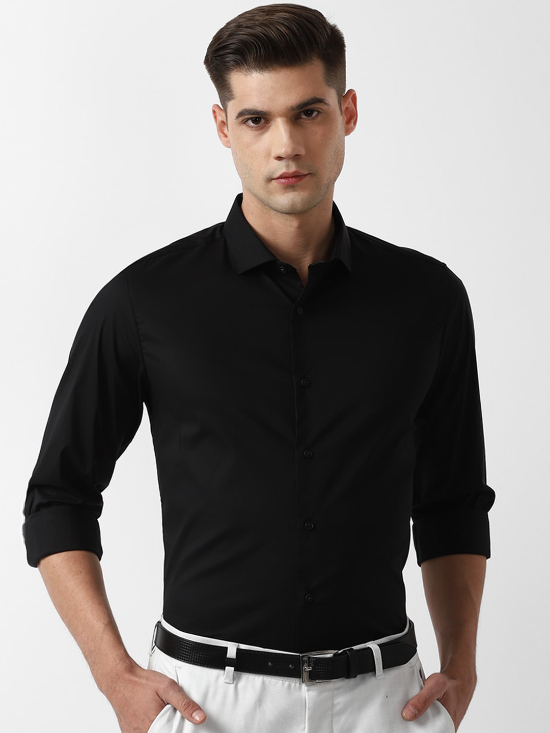 

Louis Philippe Sport Men Black Slim Fit Opaque Casual Shirt
