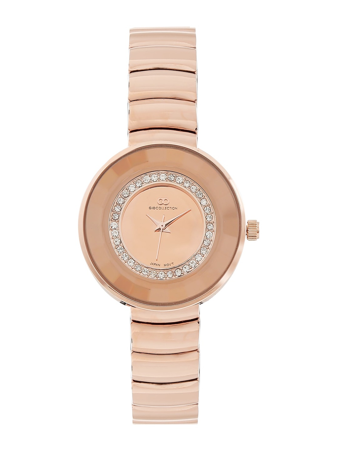 

GIORDANO Women Brown Dial & Rose Gold Stainless Steel Bracelet Style Watch G2139-33