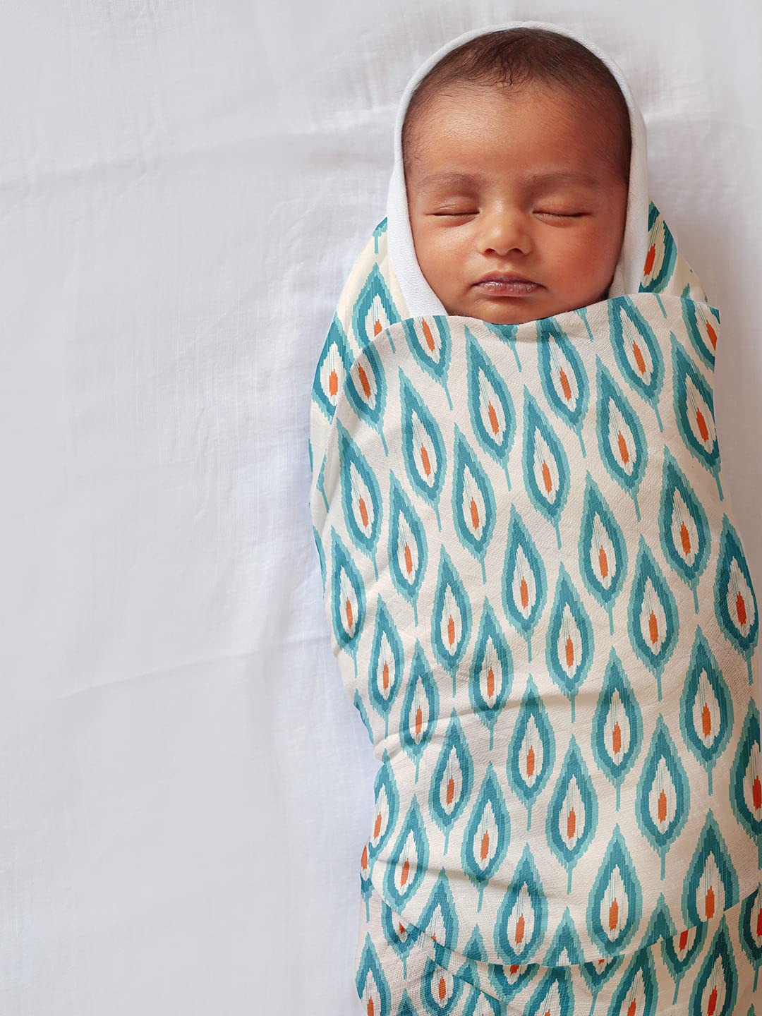 

SuperBottoms Infant Kids Pack Of 3 Pure Cotton Mulmul Swaddles, White