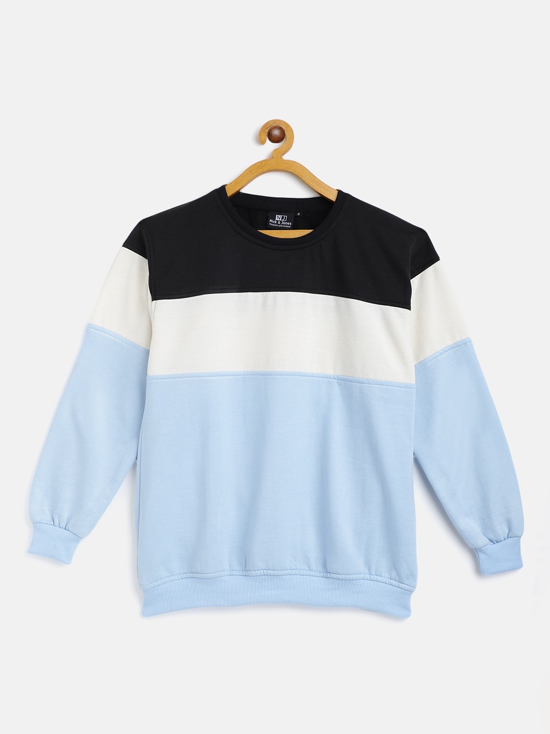

Nick and Jones Girls Blue & Black Colourblocked Sweatshirt