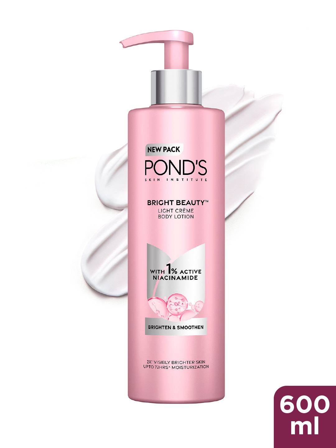 Ponds Bright Beauty Light Creme Body Lotion for Smooth & Bright Skin - 600ml