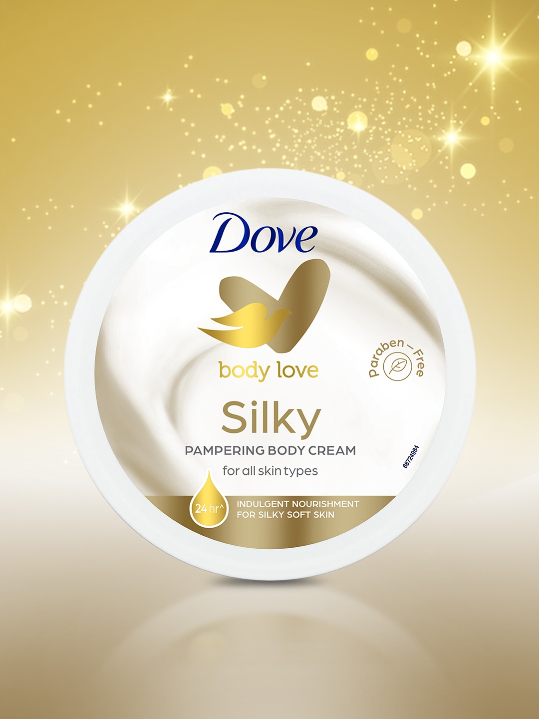 

Dove Body Love Silky Pampering Body Cream Silky Soft Skin Paraben Free 300 g, White