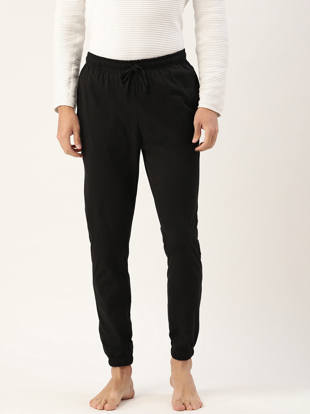 

ETC Men Black Solid Cotton Lounge Joggers