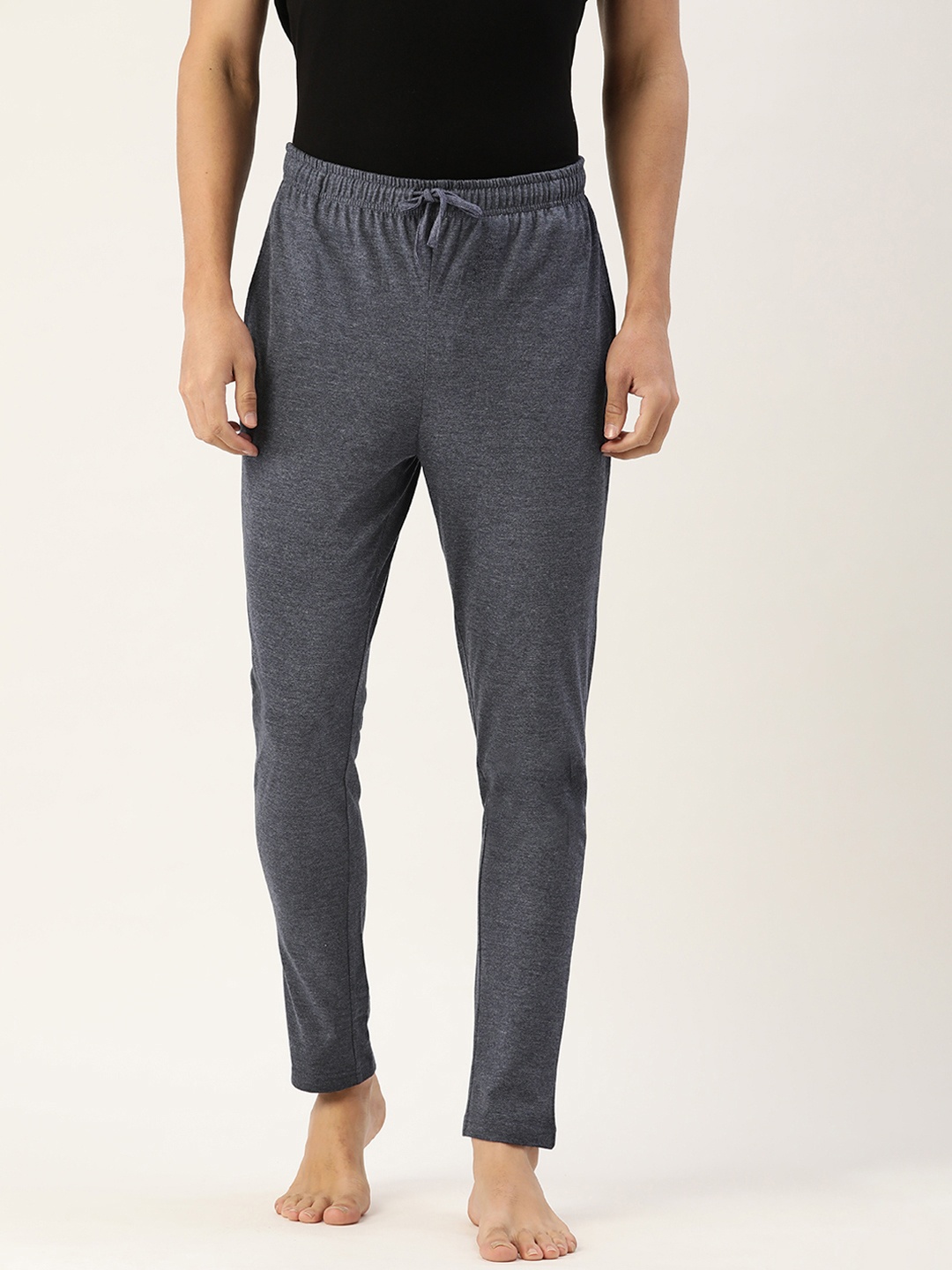 

ETC Men Navy Blue Solid Cotton Lounge Pants