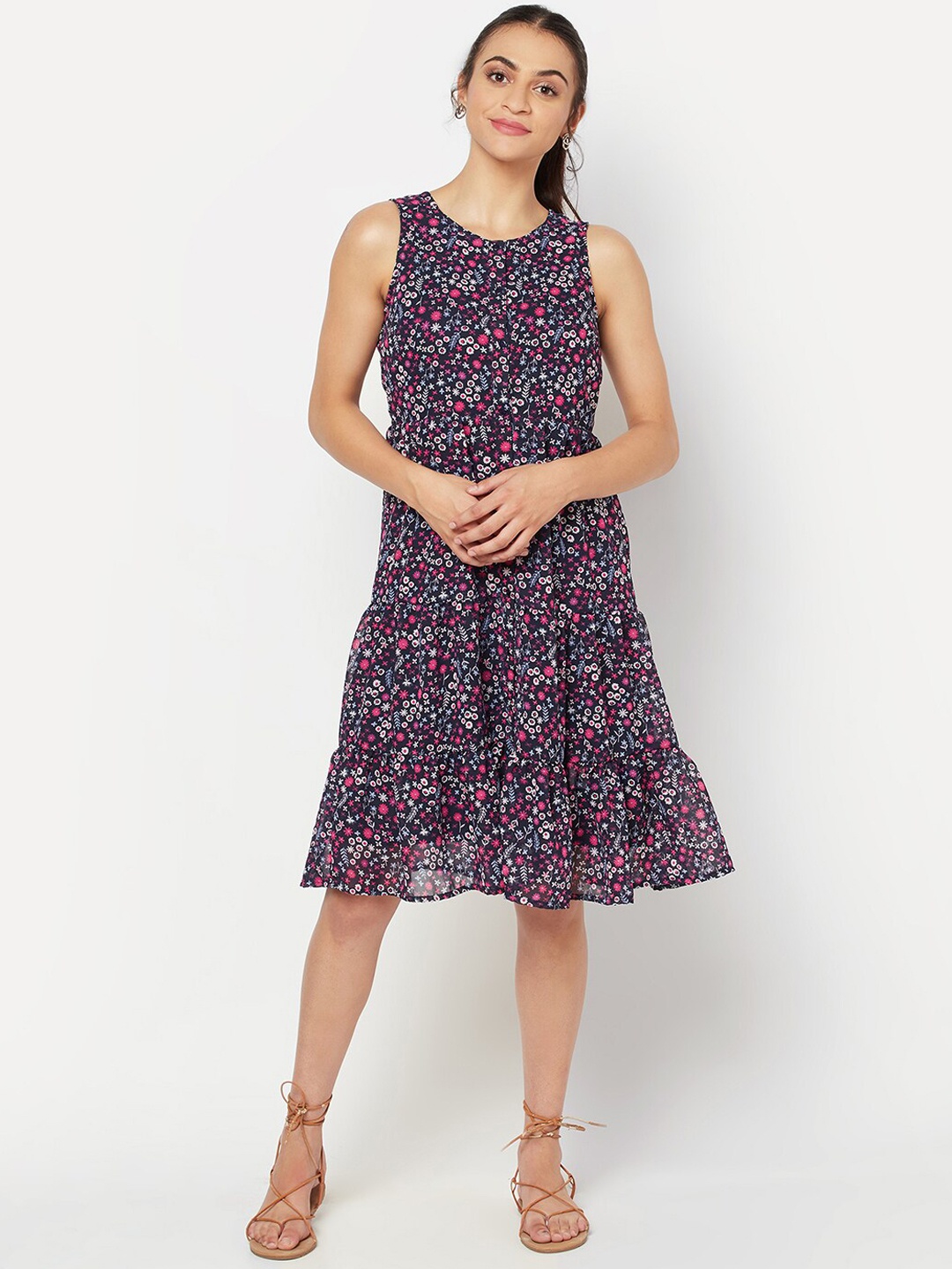 

SQew Blue Floral Midi Dress