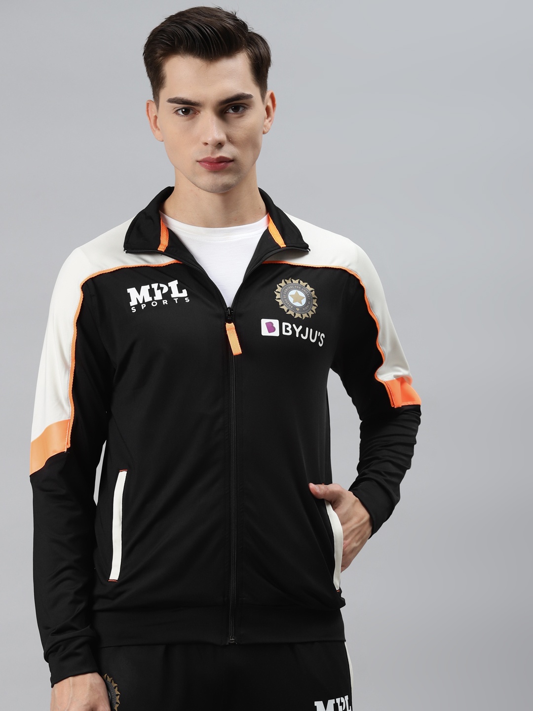

MPL SPORTS Men Black Official Team India Fan Training Track Jacket
