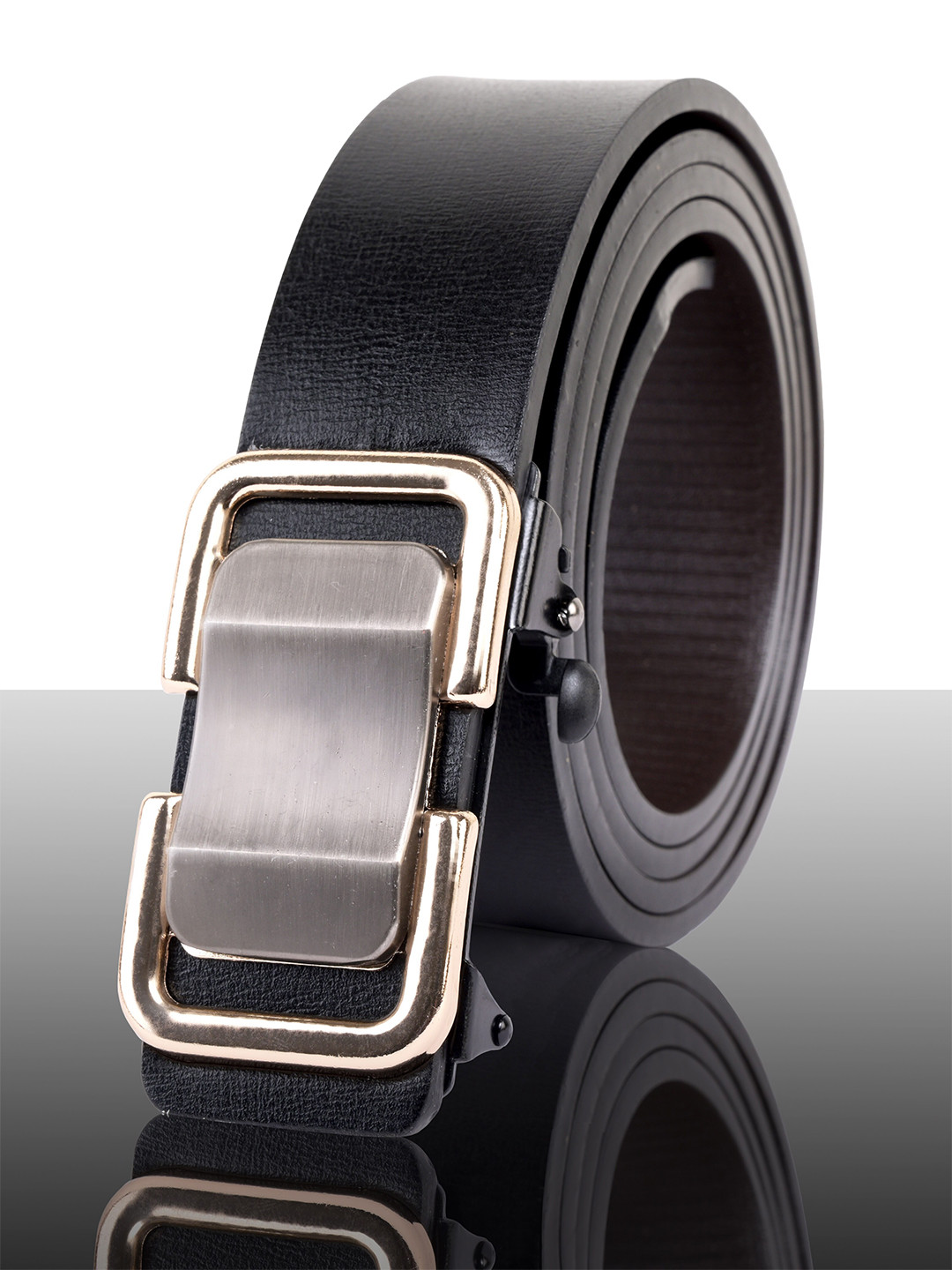 

BuckleUp Men Black Leather Belt