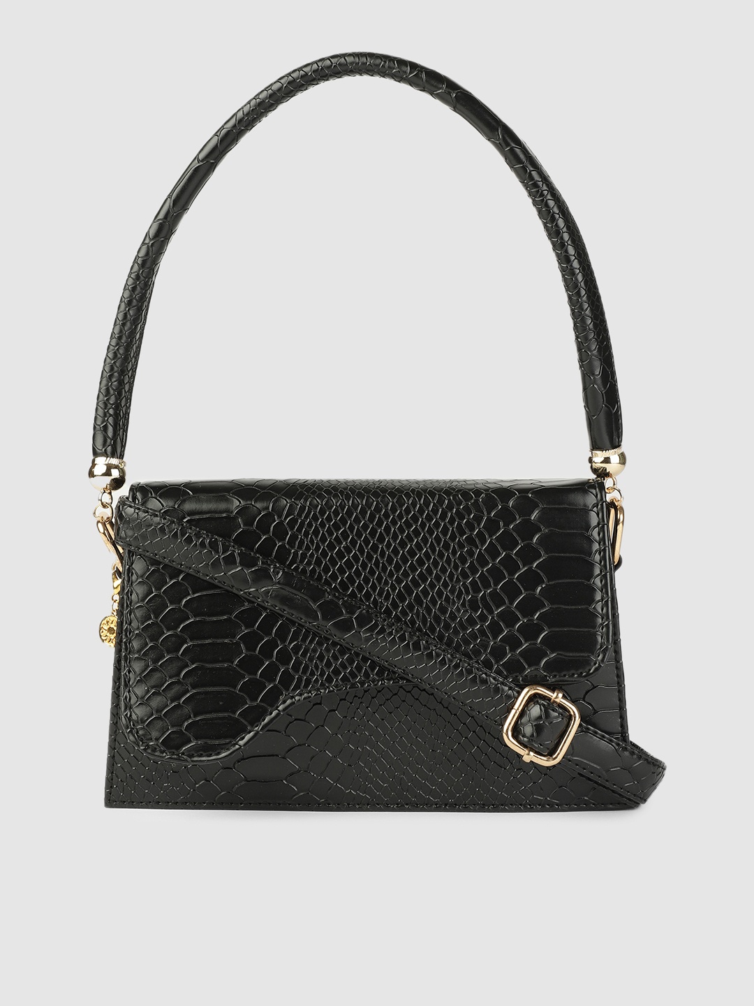 

AccessHer Black Textured Shopper Shoulder Bag
