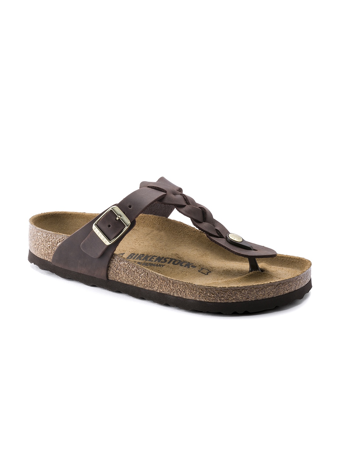 

Birkenstock Women Gizeh Brown Regular T-Strap Flats